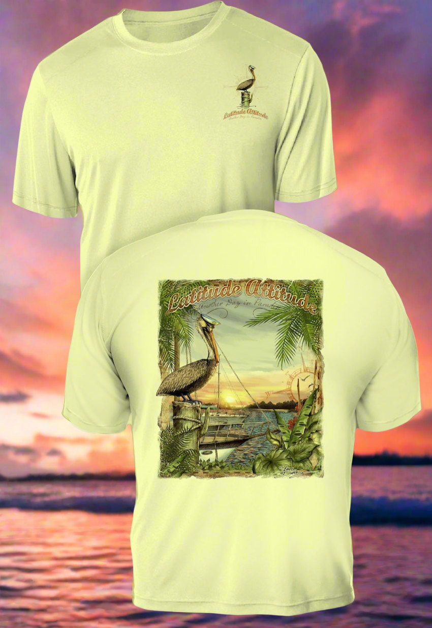 Latitude Attitude- UV Sun Protection Shirt - 100% Polyester - Short Sleeve UPF 50