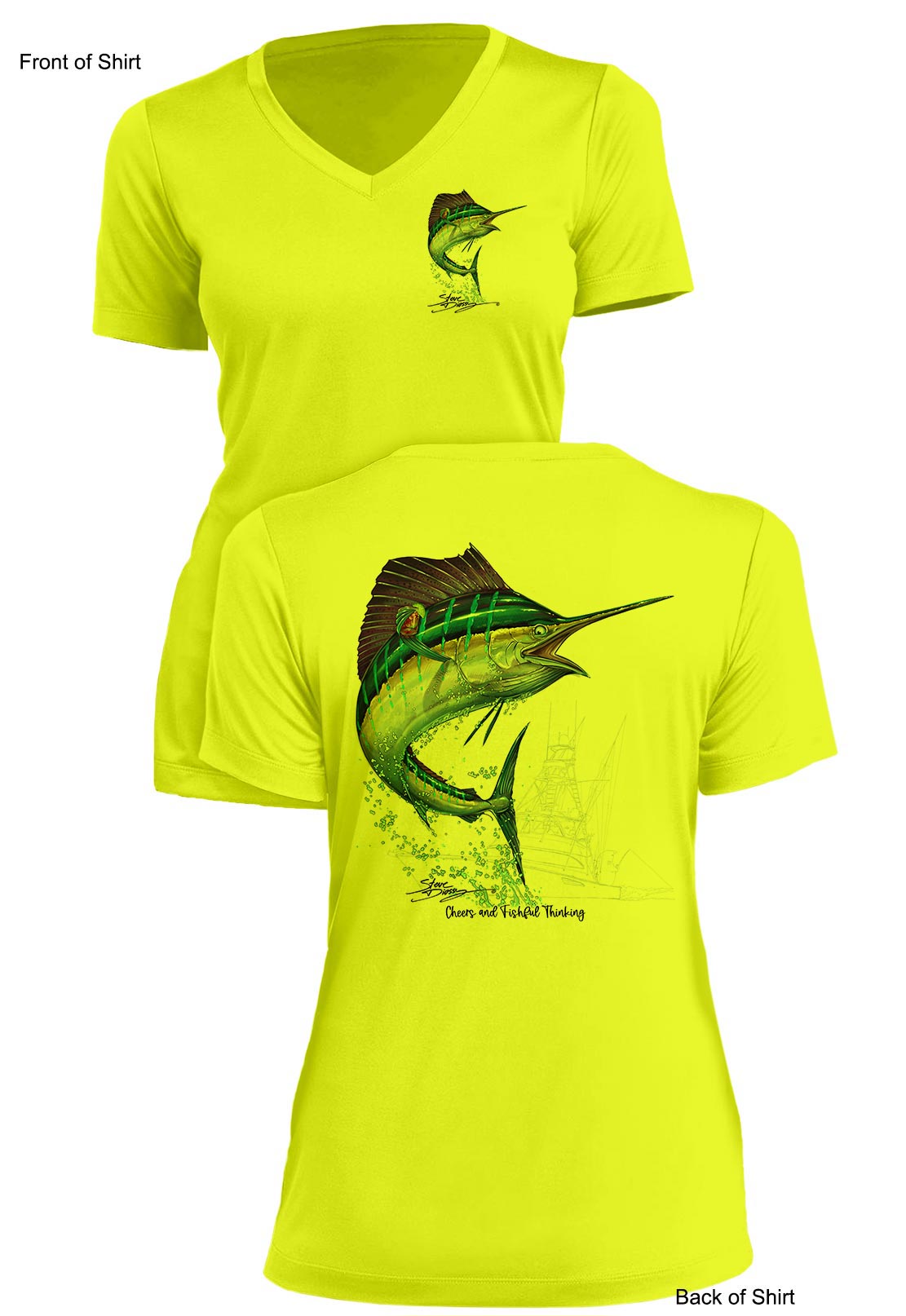 Sailfish Cheers- Ladies Short Sleeve V-Neck-100% Polyester