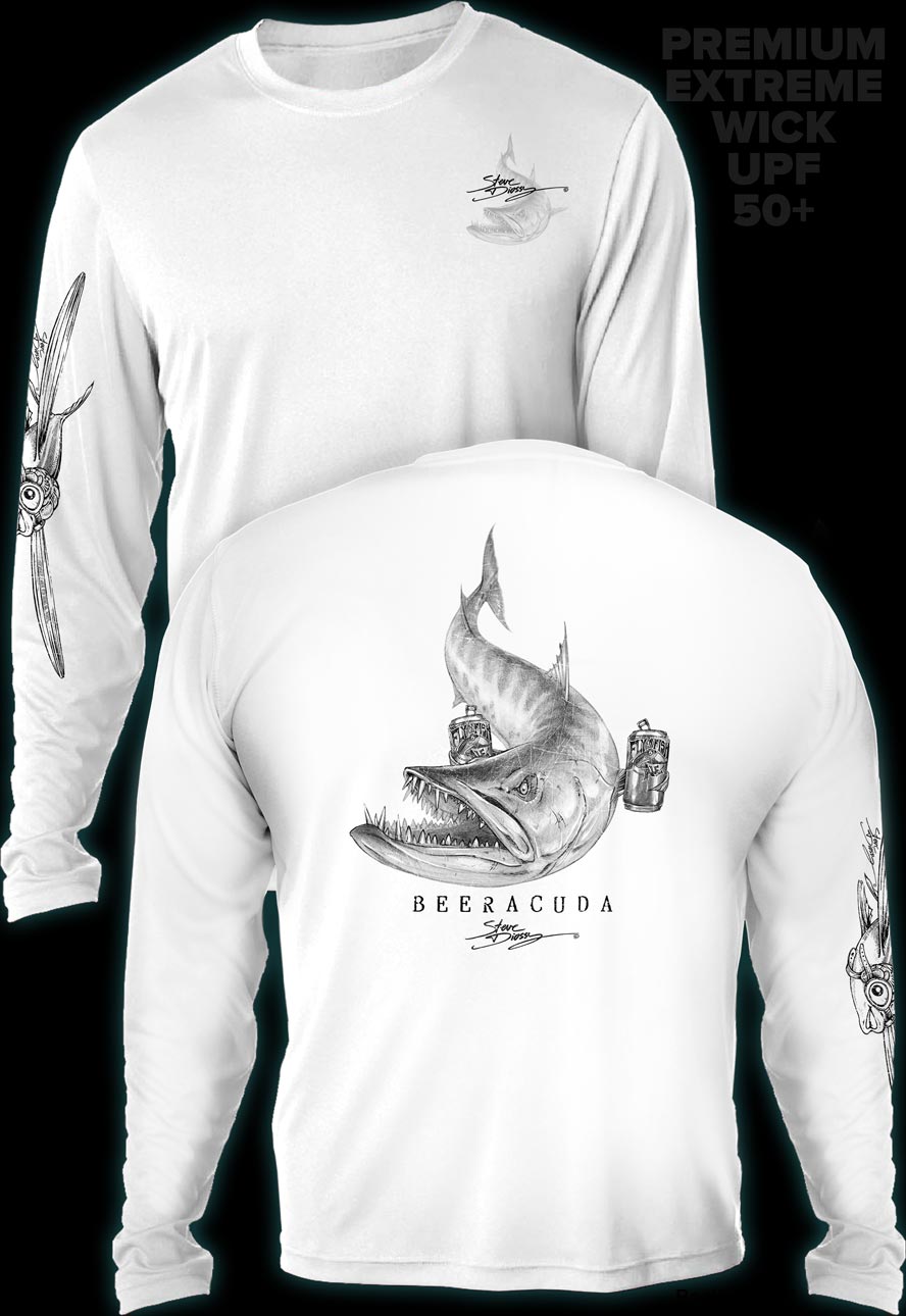 "Beeracuda" Men's Extreme Wick Long Sleeve Performance Shirt ᴜᴘꜰ-ᴛᴇᴇ