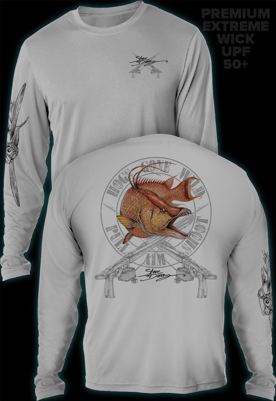"Hogs Gone Wild" Men's Extreme Wick Long Sleeve Performance Shirt ᴜᴘꜰ-ᴛᴇᴇ
