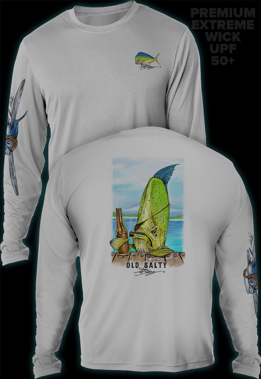 "Old Salty" Men's Extreme Wick Long Sleeve Performance Shirt ᴜᴘꜰ-ᴛᴇᴇ