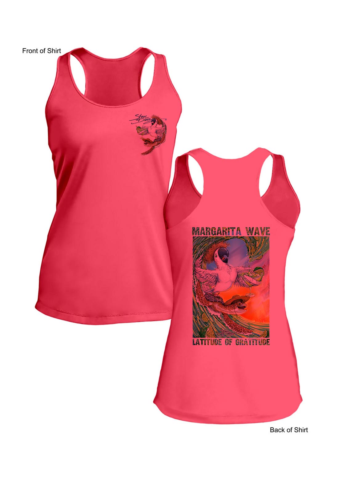 Margarita Wave - Ladies Racerback Tank-100% Polyester