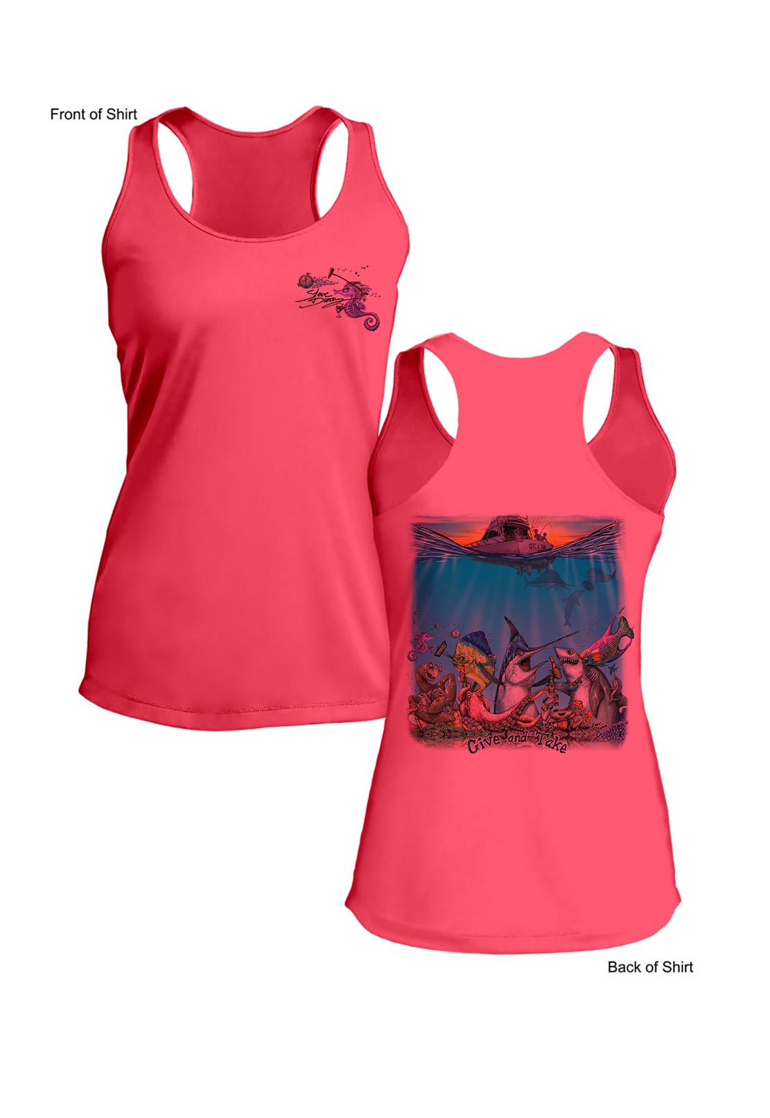 Give & Take - Ladies Racerback Tank-100% Polyester