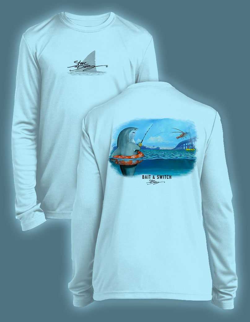 Bait & Switch- KIDS Long Sleeve Performance Shirt- 100% Polyester