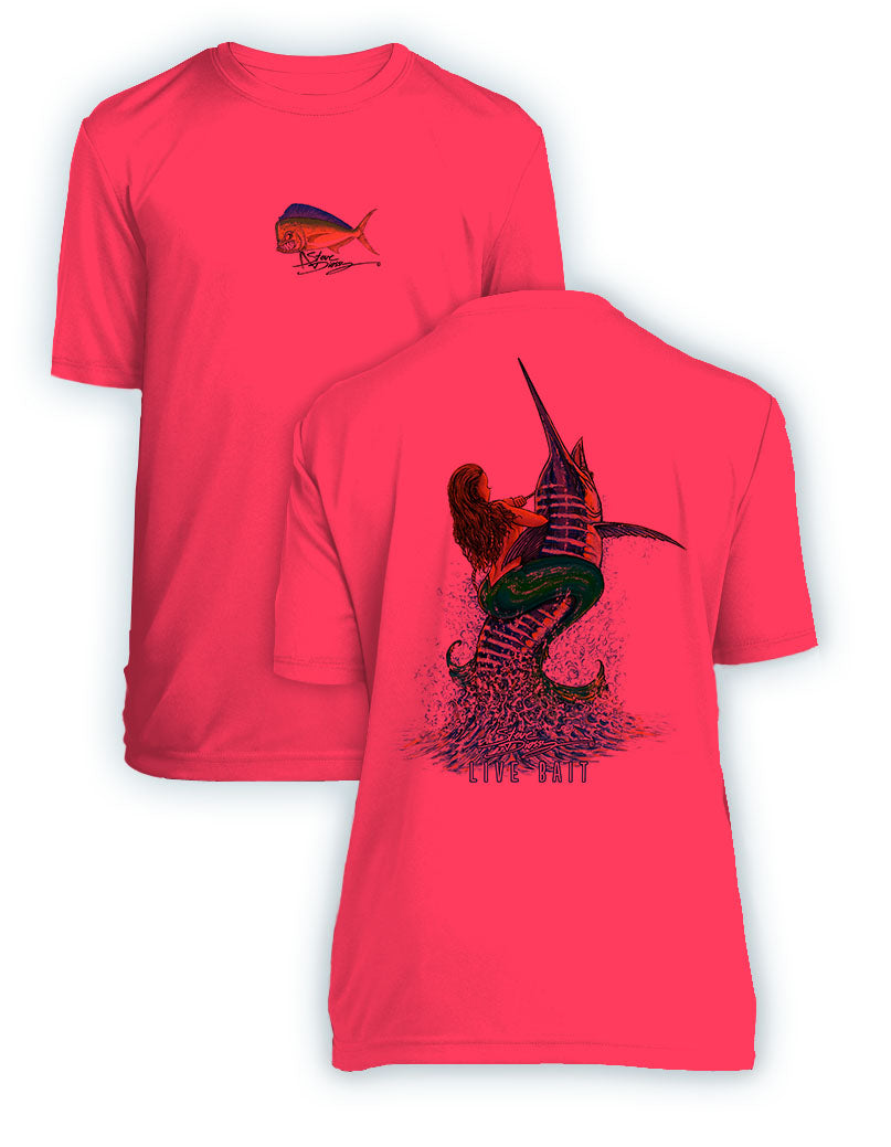 Live Bait- KIDS Short Sleeve Performance - 100% Polyester