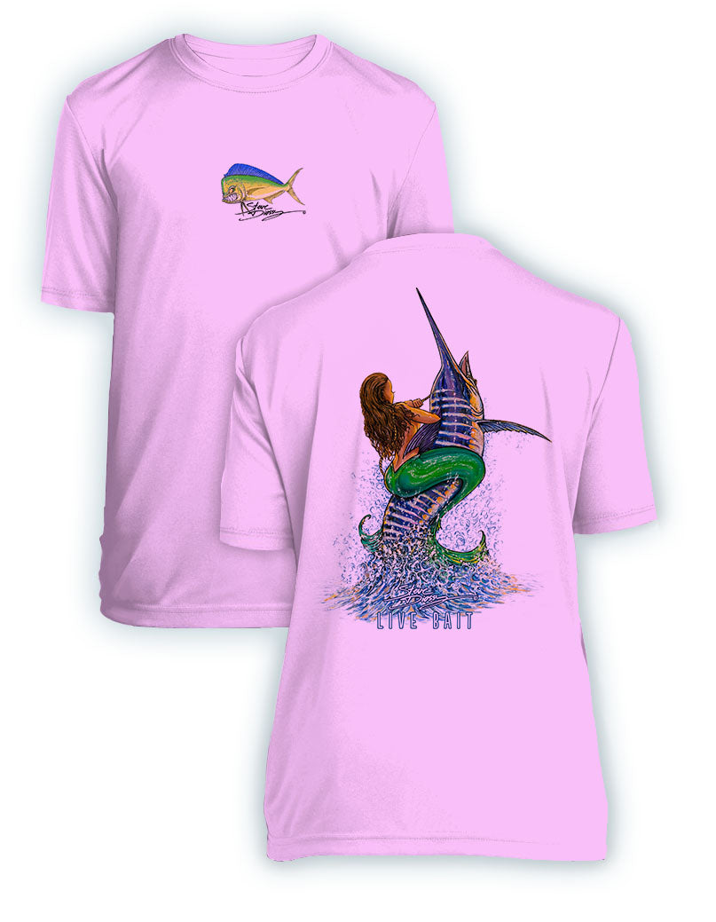 Live Bait- KIDS Short Sleeve Performance - 100% Polyester