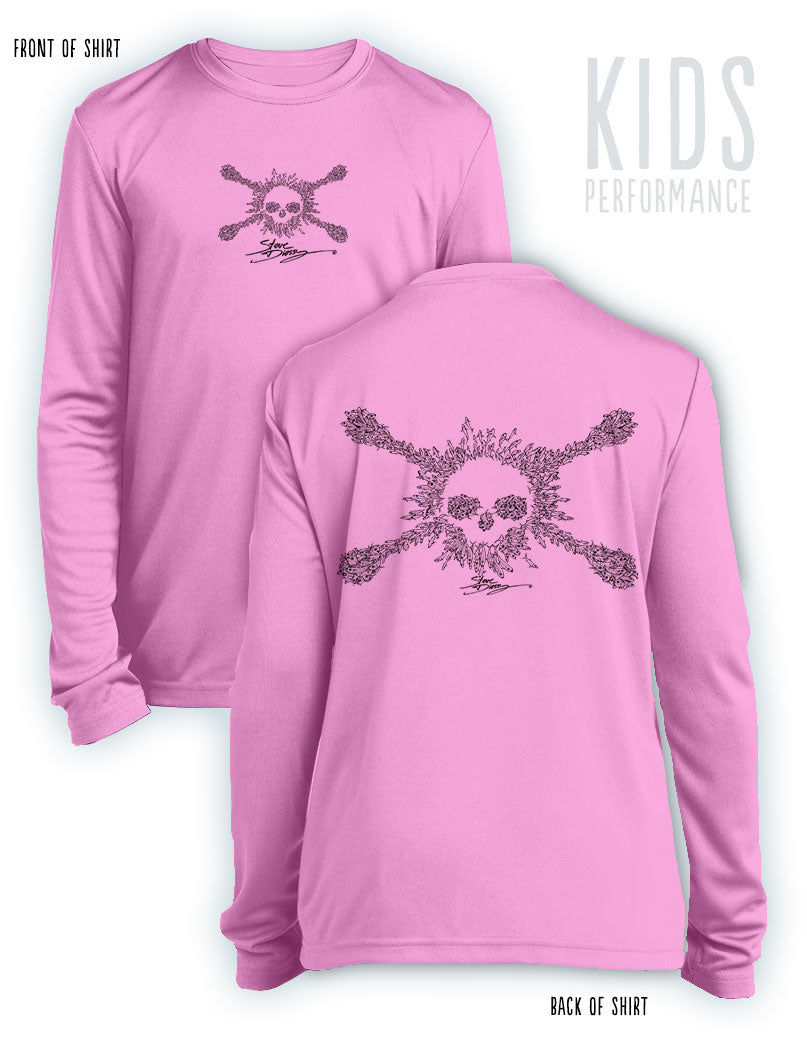 Bait Ball Jolly Roger Standard- KIDS Long Sleeve Performance - 100% Polyester