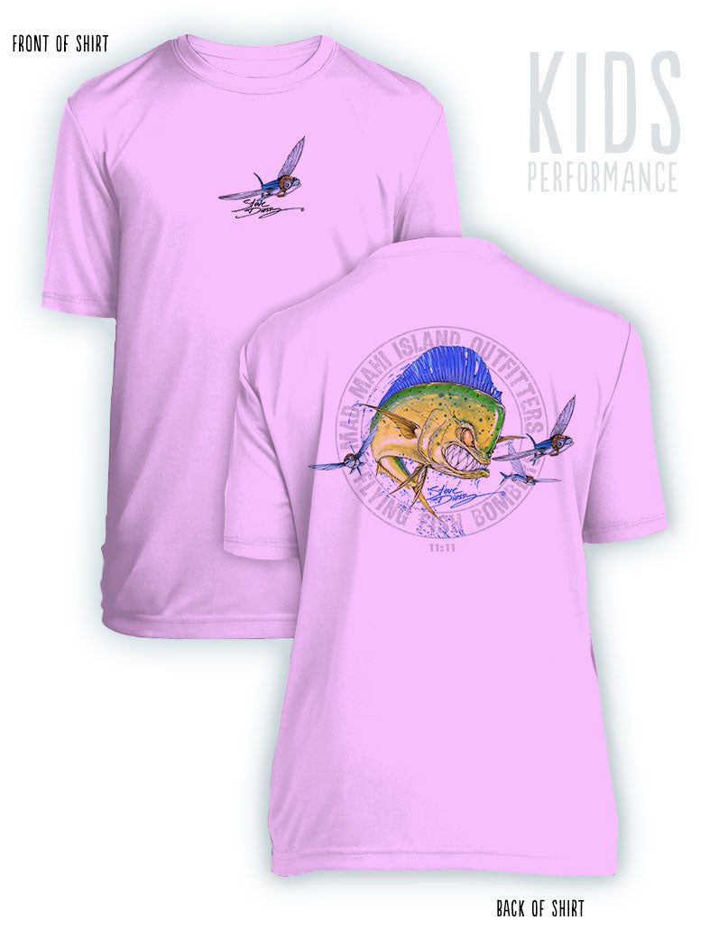 Mad Mahi Outfitters- KIDS Short Sleeve Performance - 100% Polyester