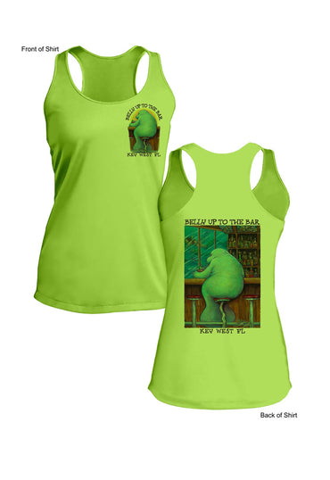 Belly Up to the Bar- Lonely Manatee - Ladies Racerback Tank-100% Polyester