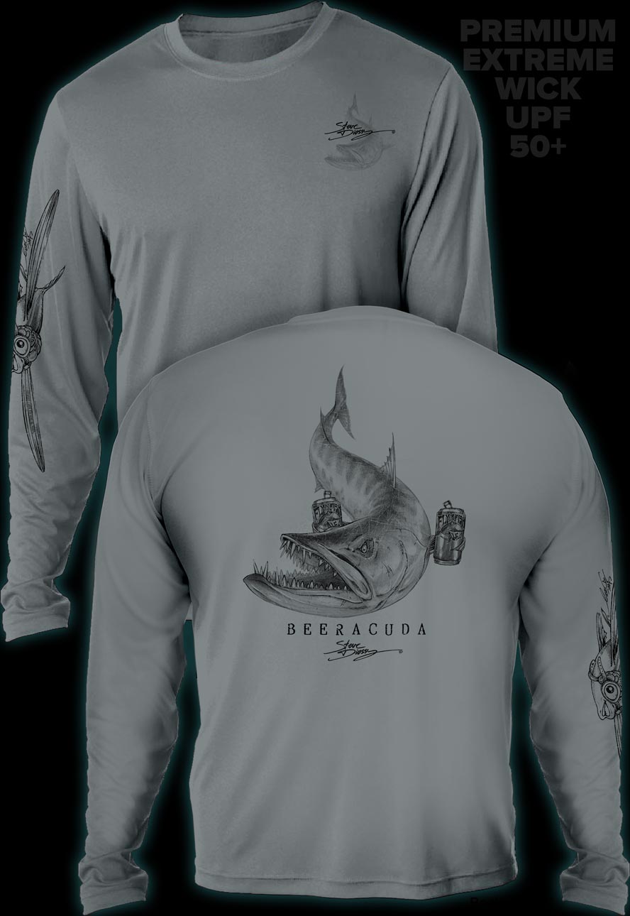 "Beeracuda" Men's Extreme Wick Long Sleeve Performance Shirt ᴜᴘꜰ-ᴛᴇᴇ