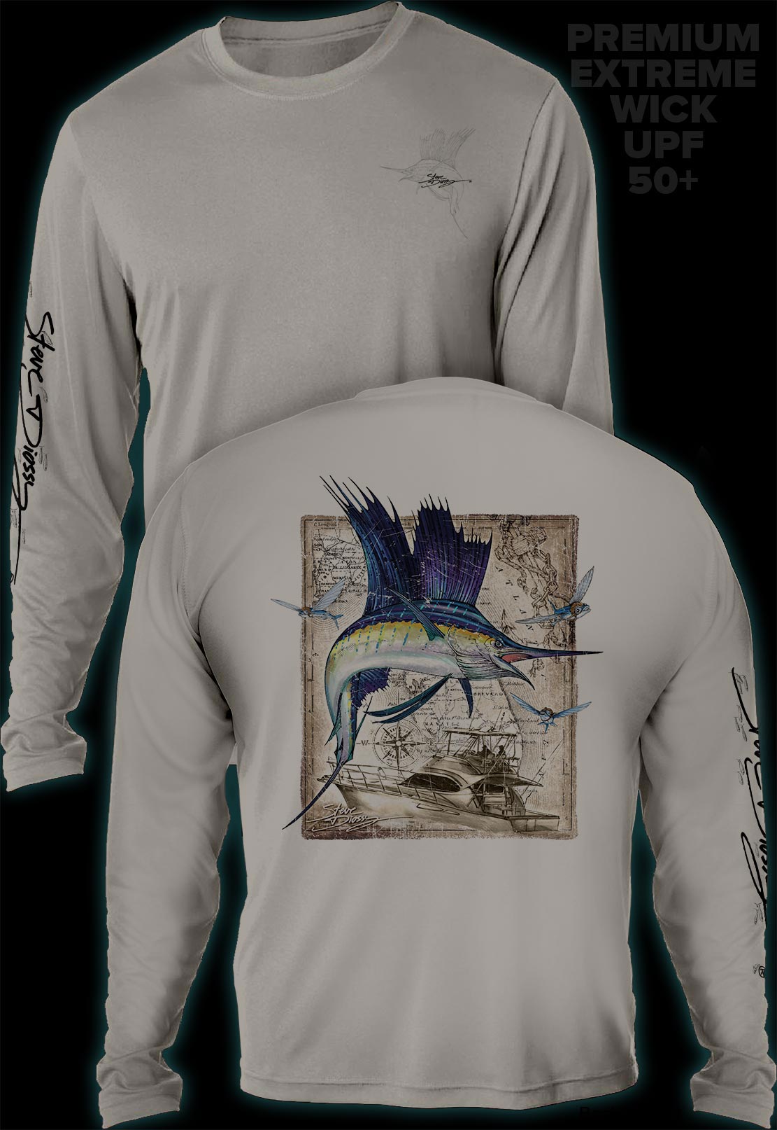 "Sailfish Classic" Men's Extreme Wick Long Sleeve Performance Shirt ᴜᴘꜰ-ᴛᴇᴇ