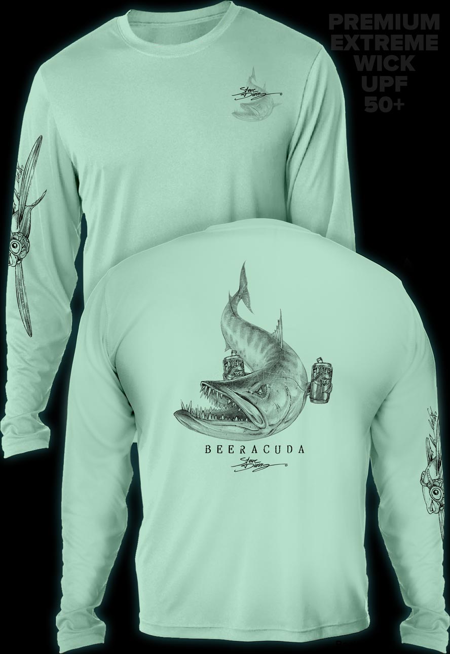 "Beeracuda" Men's Extreme Wick Long Sleeve Performance Shirt ᴜᴘꜰ-ᴛᴇᴇ