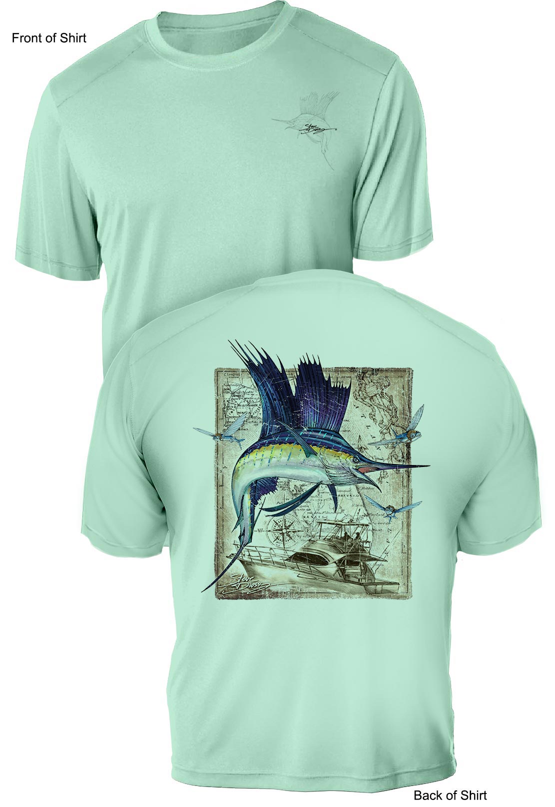 Sailfish Classic - UV Sun Protection Shirt - 100% Polyester - Short Sleeve UPF 50