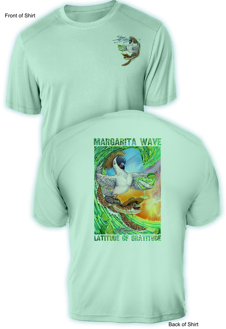 Margarita Wave- UV Sun Protection Shirt - 100% Polyester - Short Sleeve UPF 50