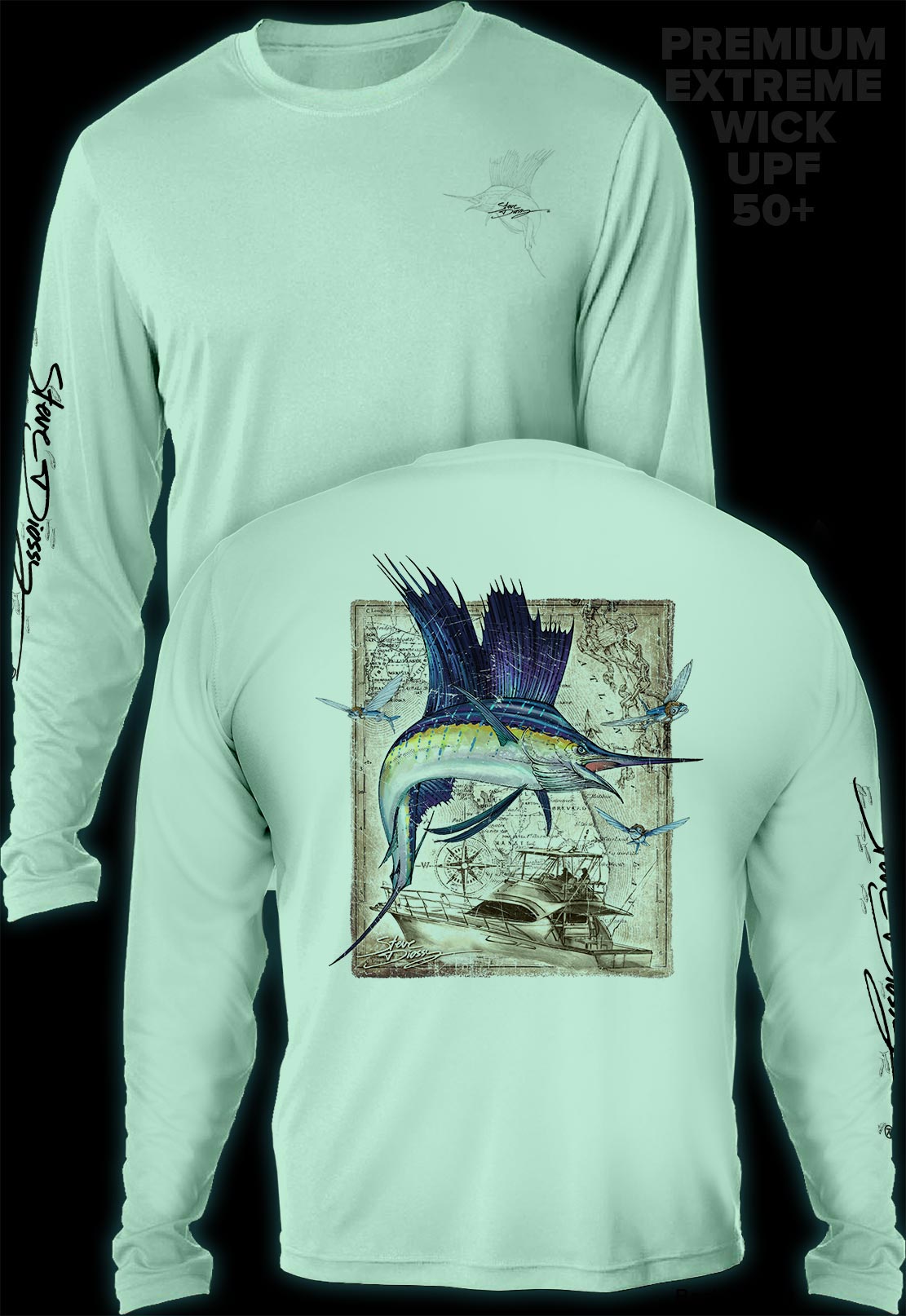 "Sailfish Classic" Men's Extreme Wick Long Sleeve Performance Shirt ᴜᴘꜰ-ᴛᴇᴇ