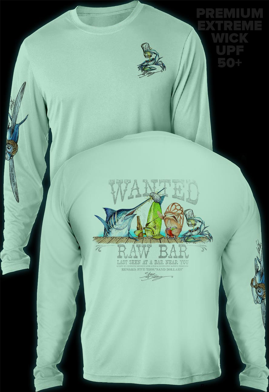 "Raw Bar" Men's Extreme Wick Long Sleeve Performance Shirt ᴜᴘꜰ-ᴛᴇᴇ