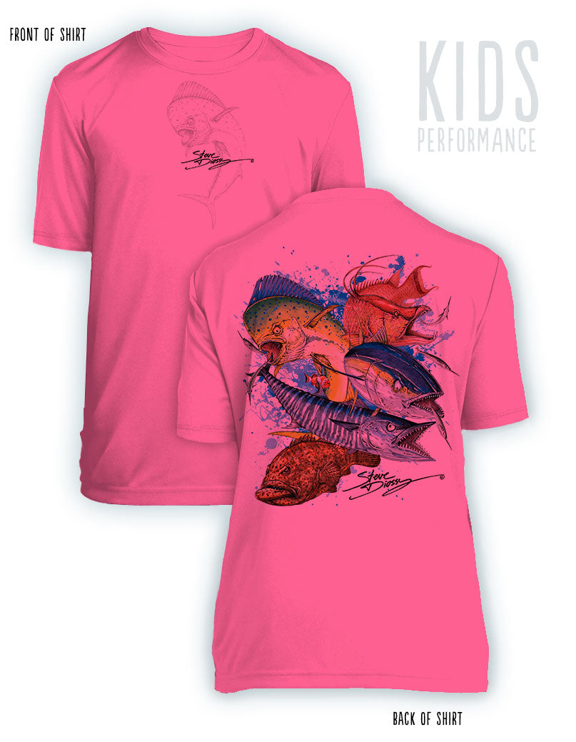 Grand Slam- KIDS Short Sleeve Performance - 100% Polyester