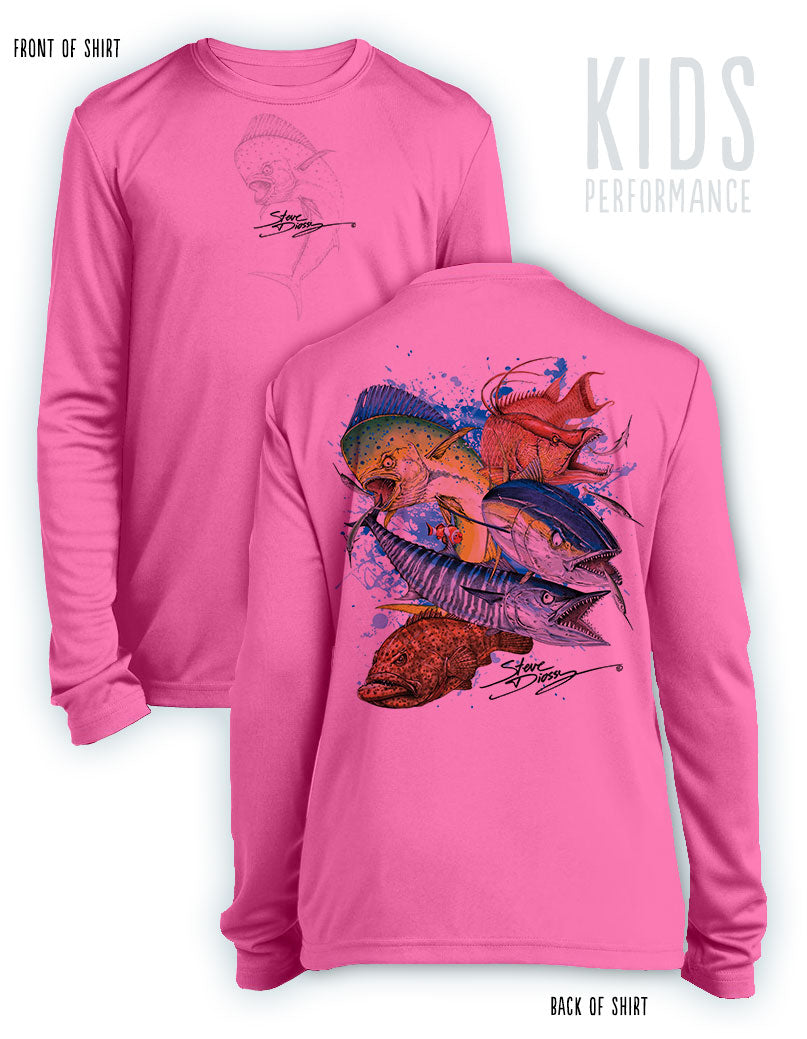 Grand Slam- KIDS Long Sleeve Performance - 100% Polyester