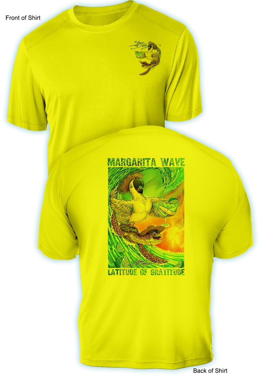 Margarita Wave- UV Sun Protection Shirt - 100% Polyester - Short Sleeve UPF 50