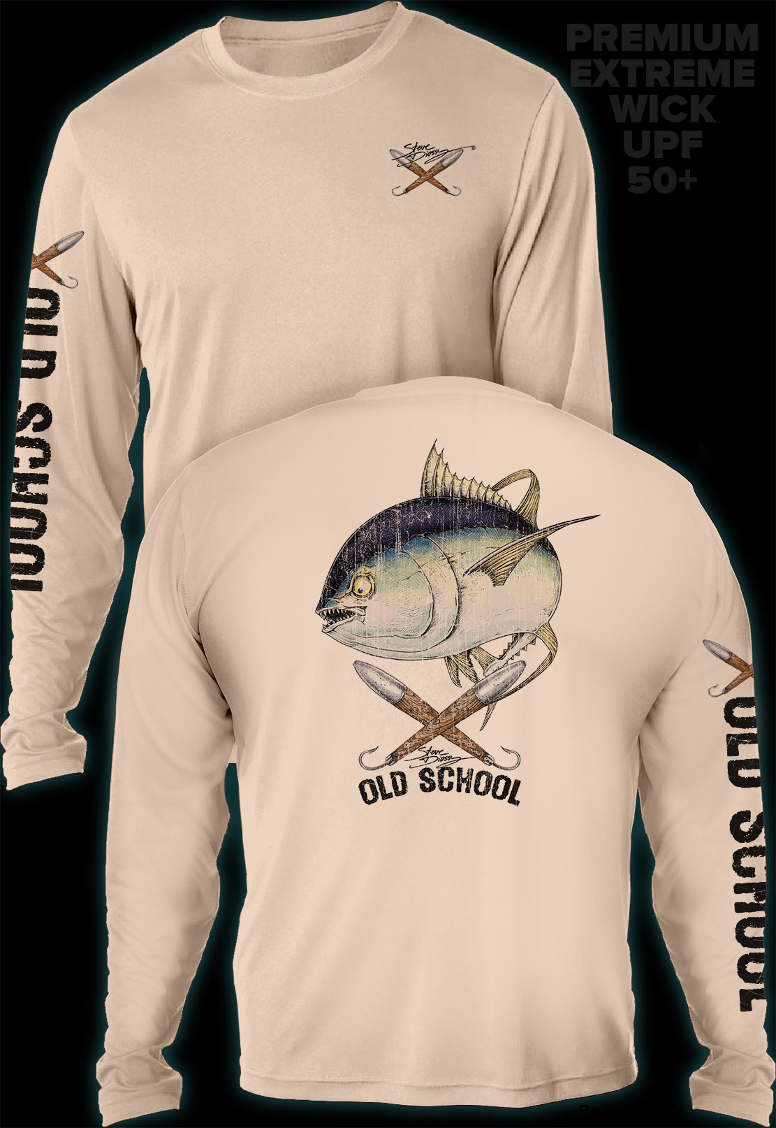 "Old School Tuna" Men's Extreme Wick Long Sleeve Performance Shirt ᴜᴘꜰ-ᴛᴇᴇ