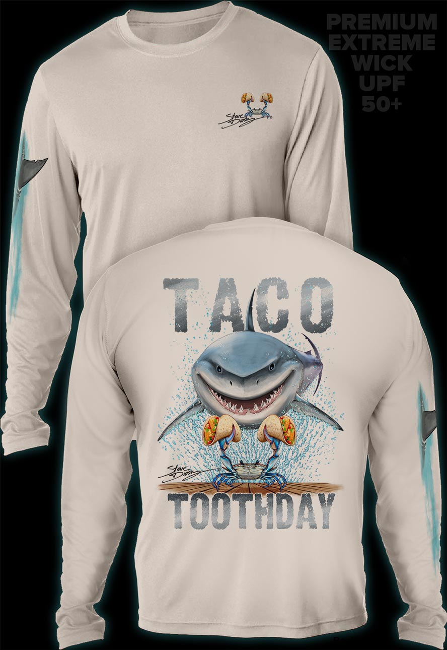 "Taco Toothday" Men's Extreme Wick Long Sleeve Performance Shirt ᴜᴘꜰ-ᴛᴇᴇ
