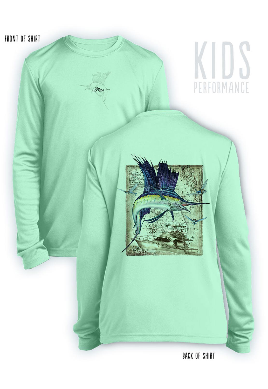 Sailfish Classic- KIDS Long Sleeve Performance - 100% Polyester