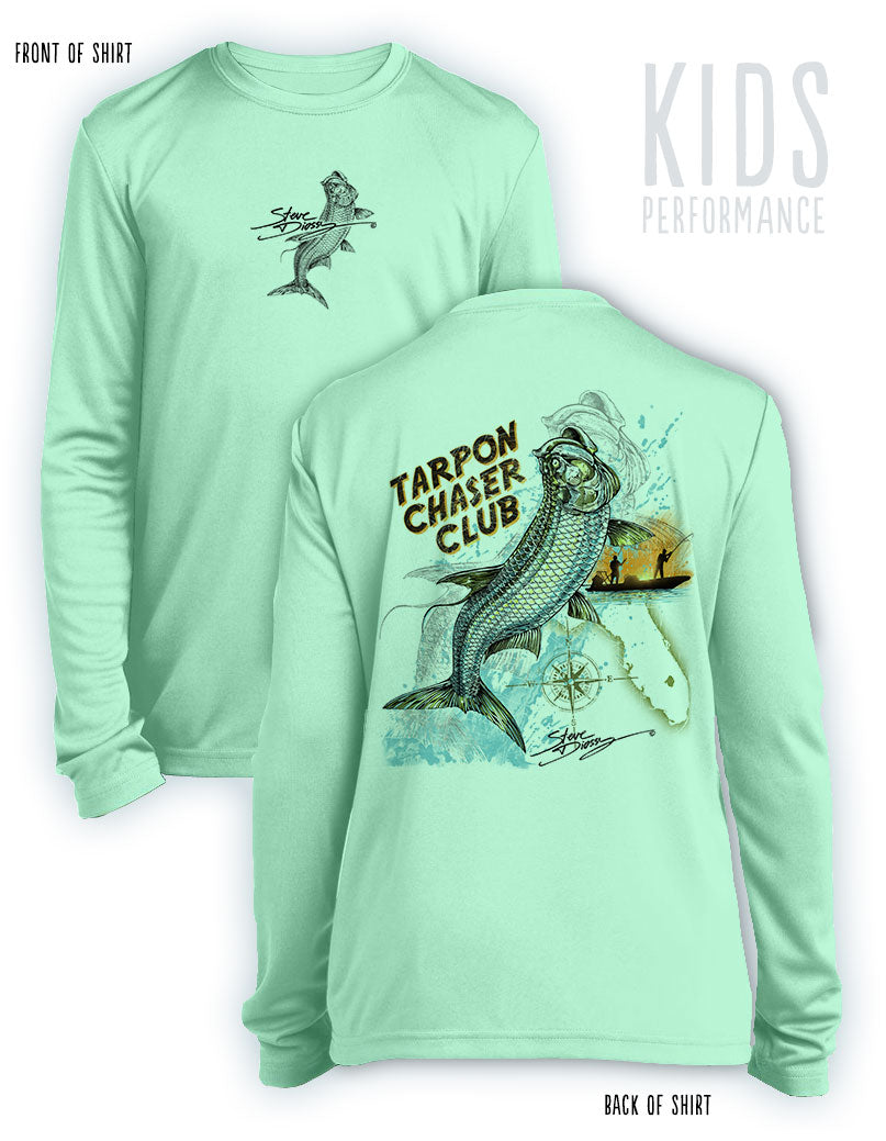 Tarpon Chaser - KIDS Long Sleeve Performance - ๐
๐ณ