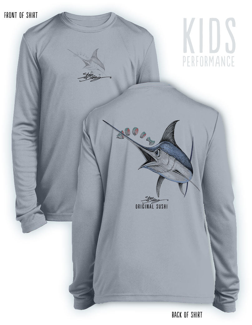 Original Sushi - KIDS Long Sleeve Performance - 100% Polyester