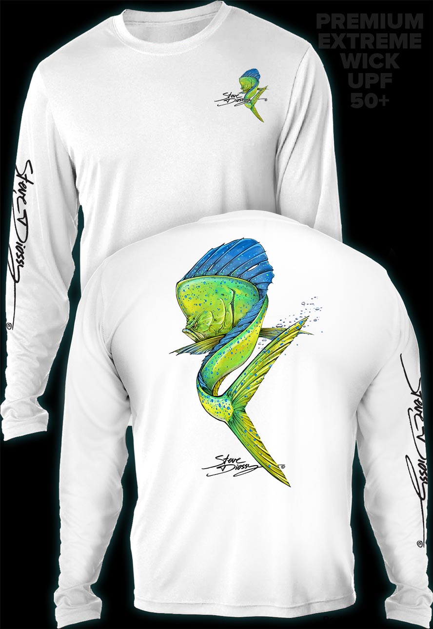 "Mahi Swim" Men's Extreme Wick Long Sleeve Performance Shirt ᴜᴘꜰ-ᴛᴇᴇ