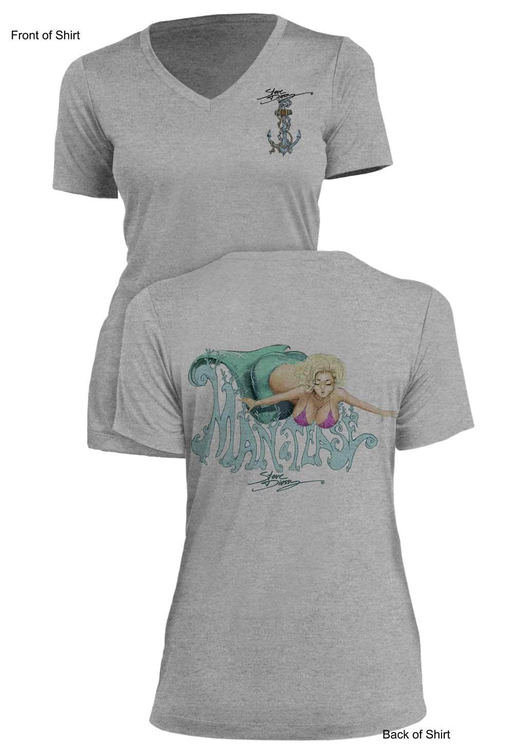 Man-A-Tease - Ladies Short Sleeve V-Neck-100% Polyester