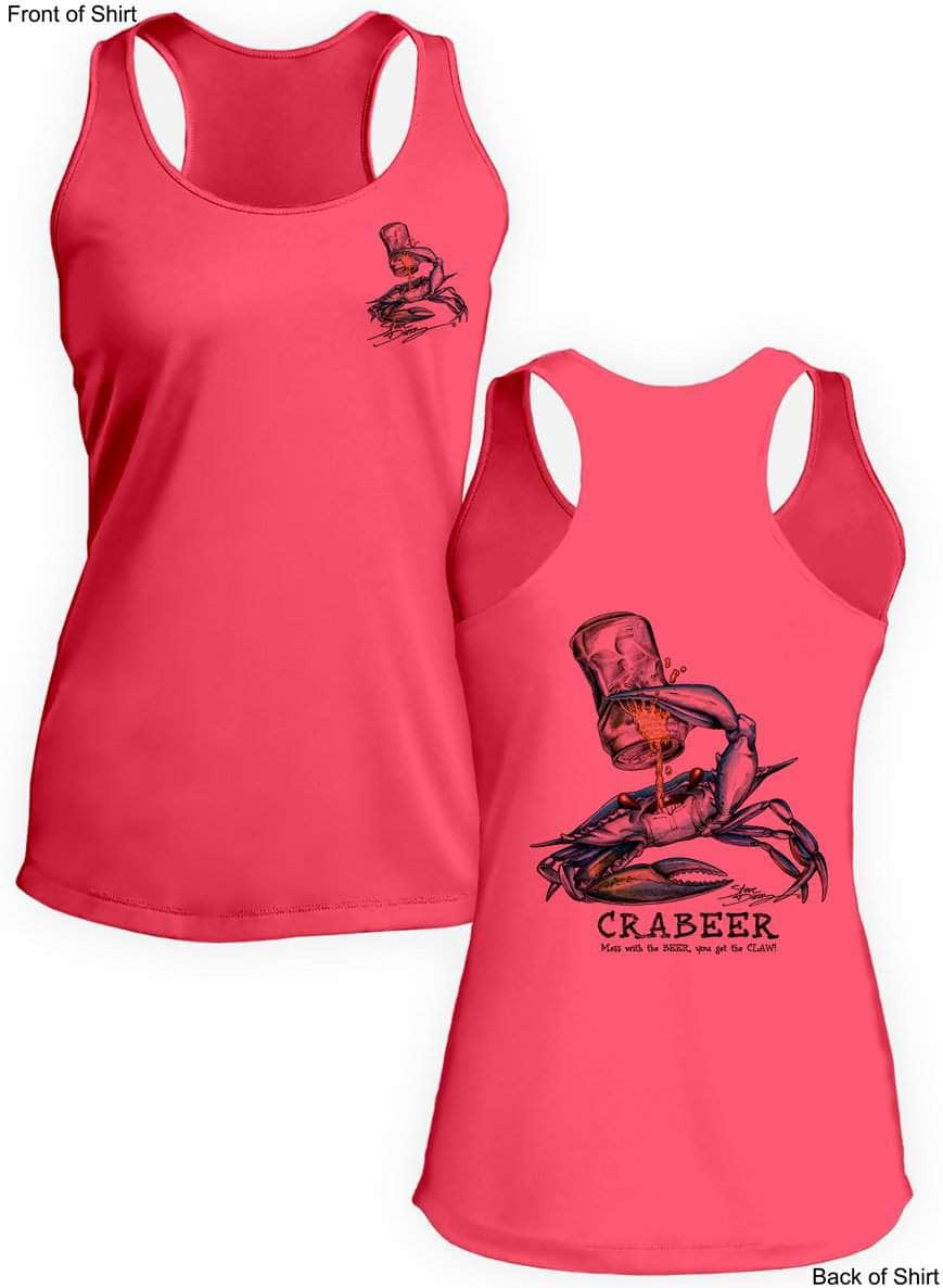 Crabeer Original- Ladies Racerback Tank-100% Polyester