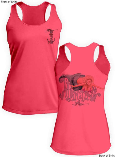 Man-A-Tease- Ladies Racerback Tank-100% Polyester