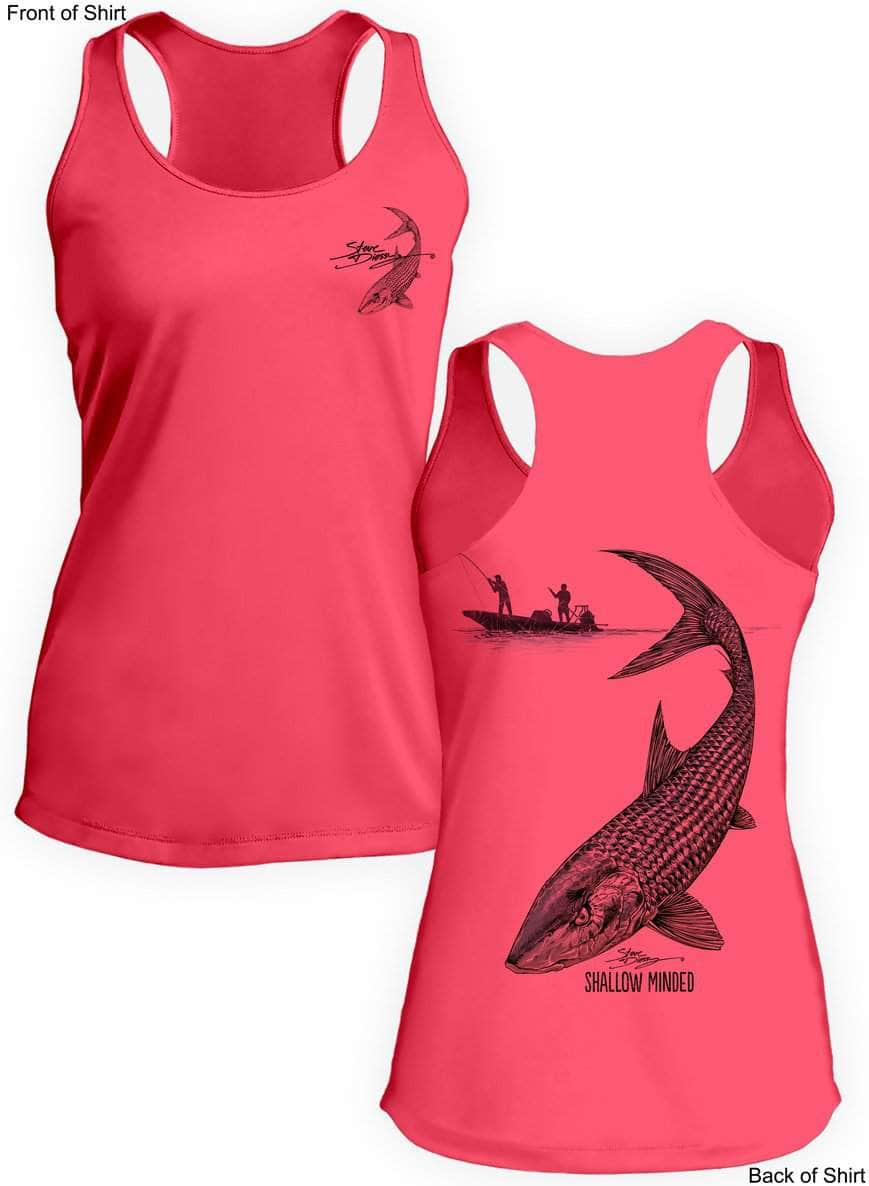 Shallow Minded-Bonefish- Ladies Racerback Tank-100% Polyester