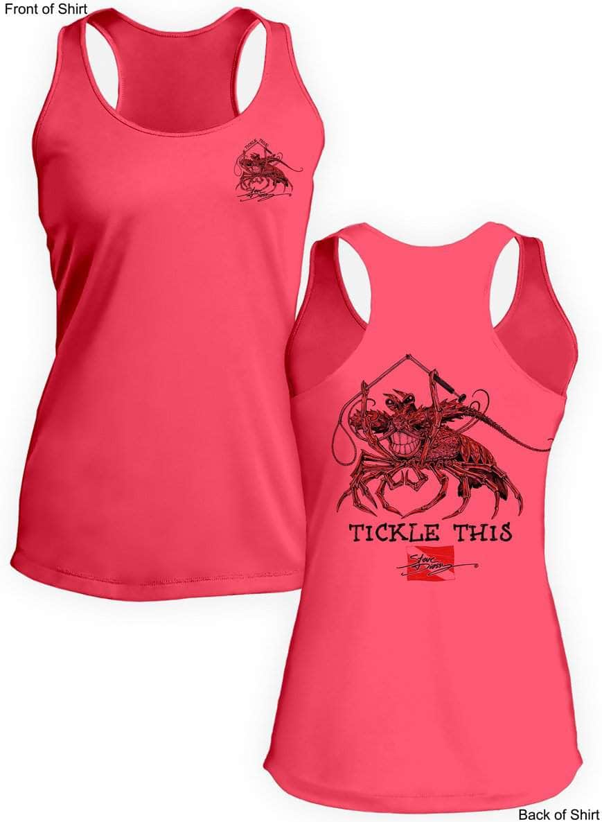 Tickle This Lobster- Ladies Racerback Tank-100% Polyester