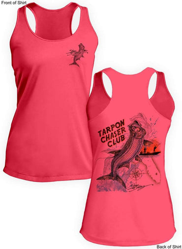 Tarpon Chaser- Ladies Racerback Tank-100% Polyester