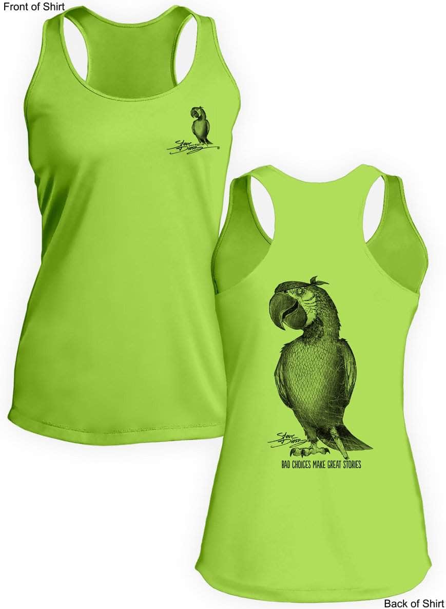Pirate Parrot- Ladies Racerback Tank-100% Polyester