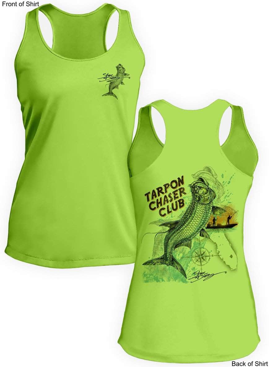 Tarpon Chaser- Ladies Racerback Tank-100% Polyester