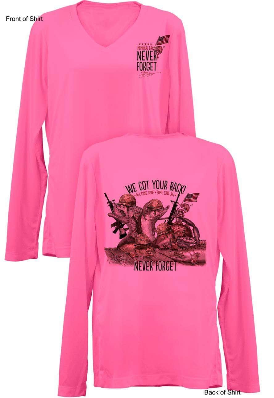 Memorial Day "Last Call"- Ladies Long Sleeve V-Neck-100% Polyester