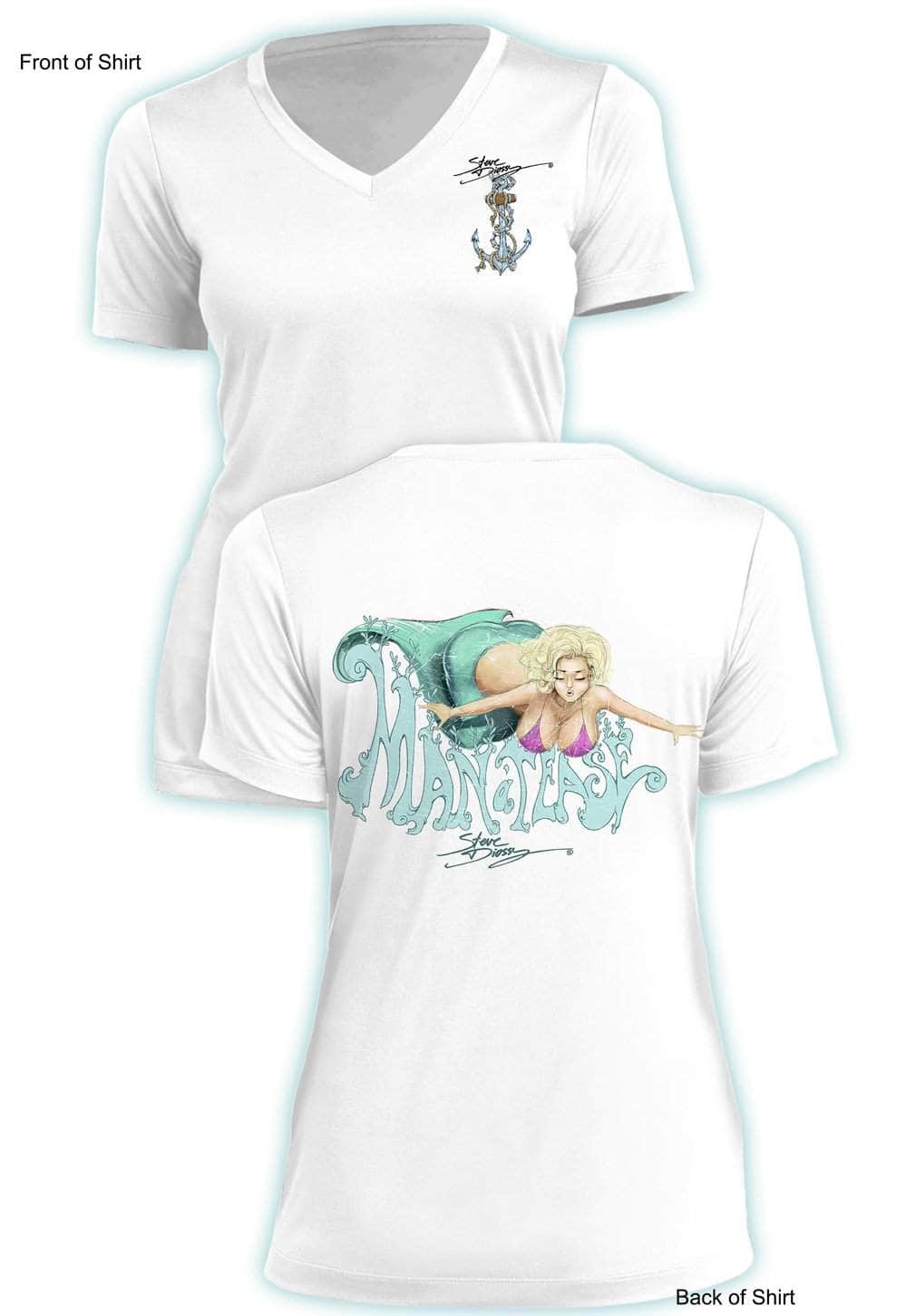 Man-A-Tease - Ladies Short Sleeve V-Neck-100% Polyester