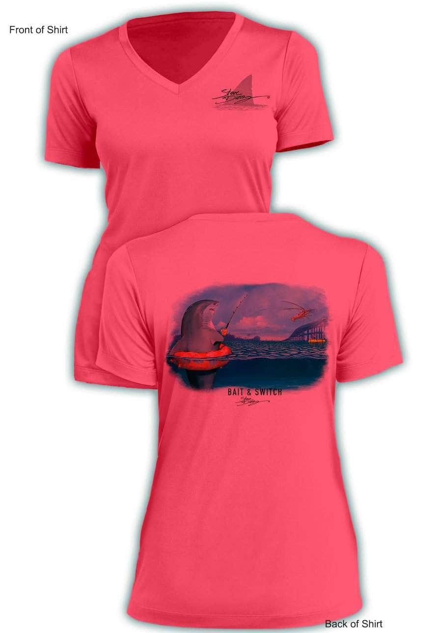 Bait & Switch - Ladies Short Sleeve V-Neck-100% Polyester