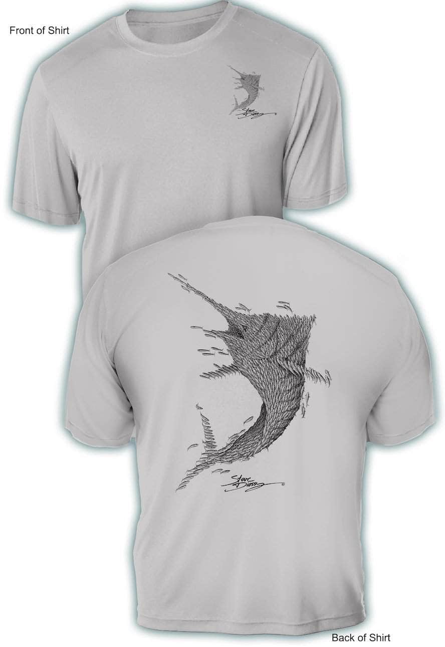 Bait Ball Marlin- UV Sun Protection Shirt - 100% Polyester - Short Sleeve UPF 50