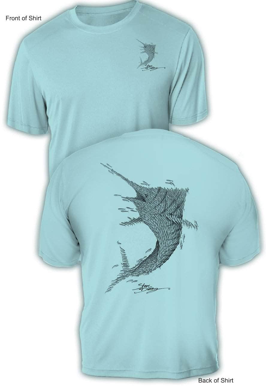 Bait Ball Marlin- UV Sun Protection Shirt - 100% Polyester - Short Sleeve UPF 50