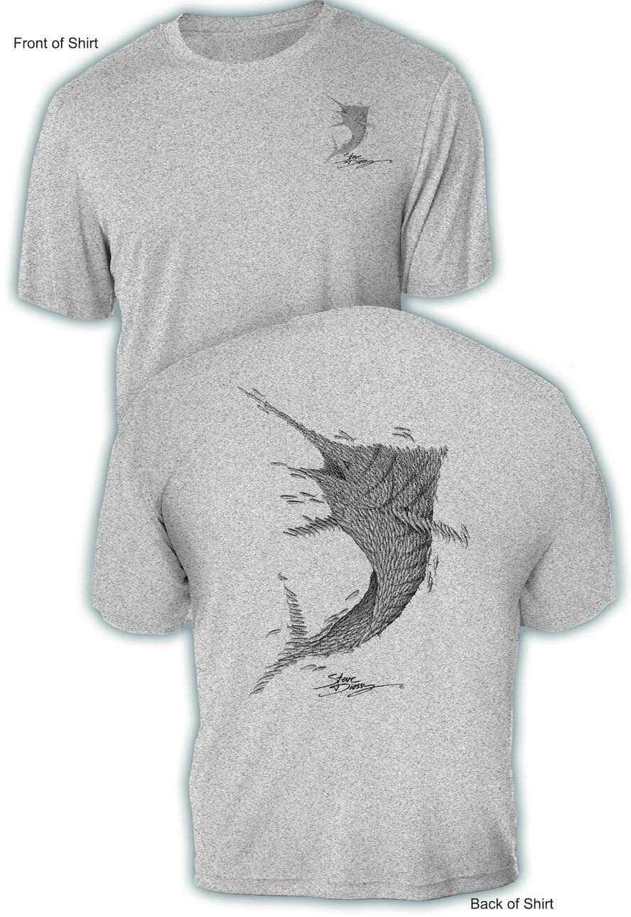 Bait Ball Marlin- UV Sun Protection Shirt - 100% Polyester - Short Sleeve UPF 50
