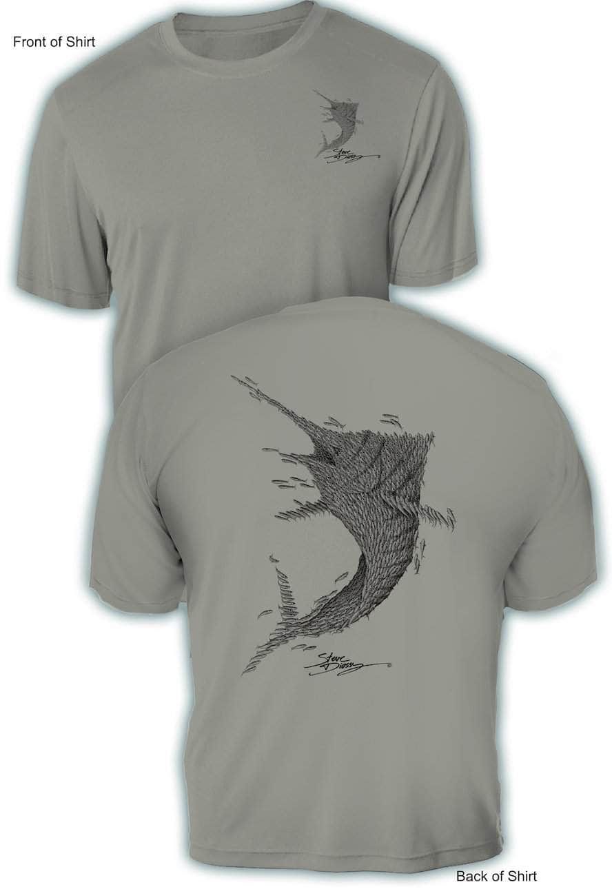 Bait Ball Marlin- UV Sun Protection Shirt - 100% Polyester - Short Sleeve UPF 50