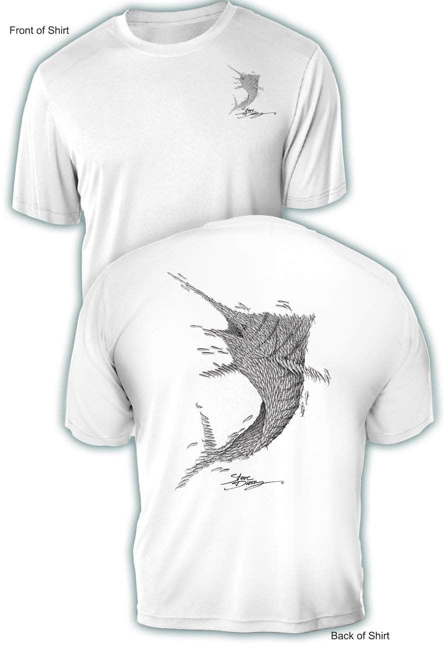 Bait Ball Marlin- UV Sun Protection Shirt - 100% Polyester - Short Sleeve UPF 50