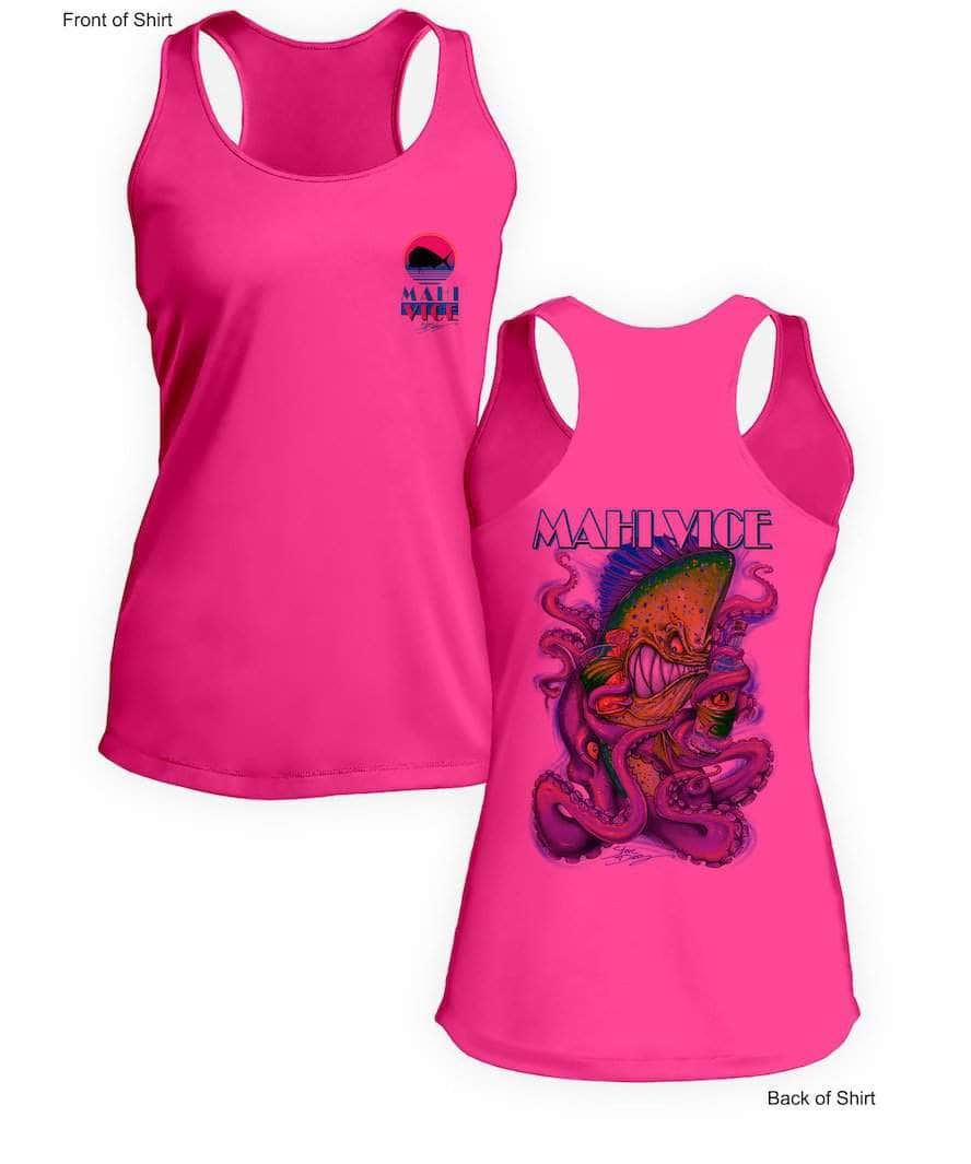 Mahi Vice- Ladies Racerback Tank-100% Polyester