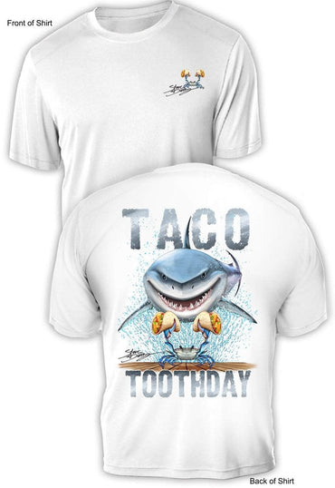 Taco Toothday - UV Sun Protection Shirt - 100% Polyester - Short Sleeve UPF 50
