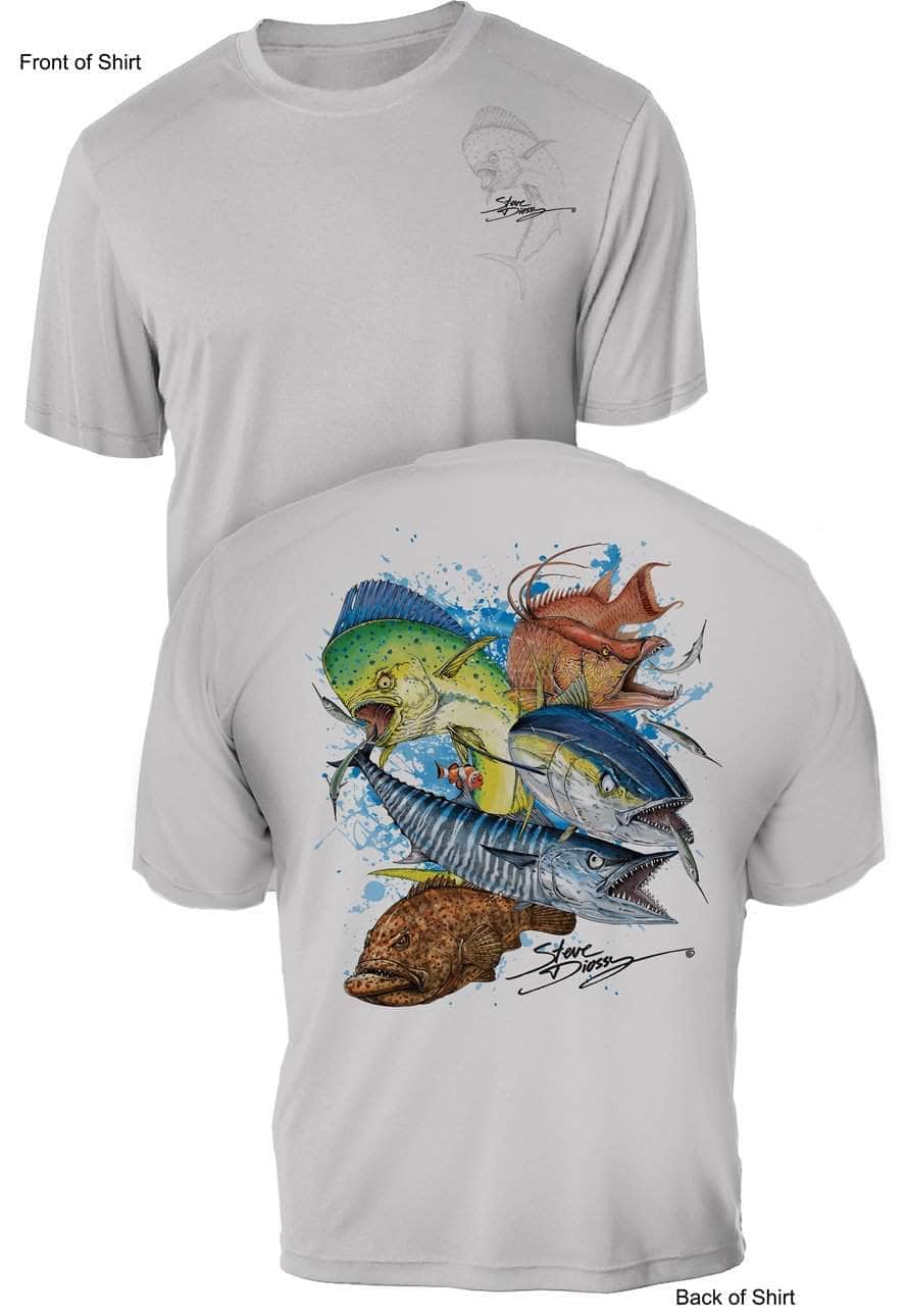 Grand Slam- UV Sun Protection Shirt - 100% Polyester - Short Sleeve UPF 50