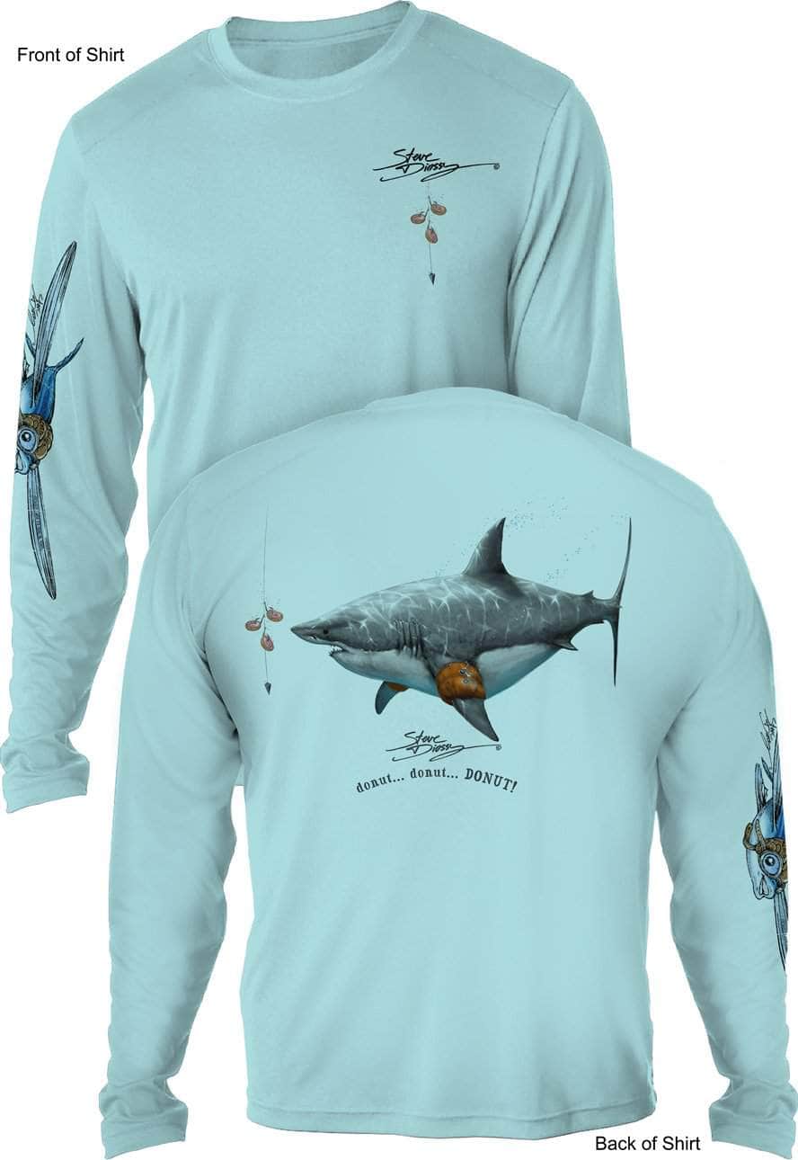 Donut Shark - Men's Long Sleeve Sun Protection Shirt – Steve
