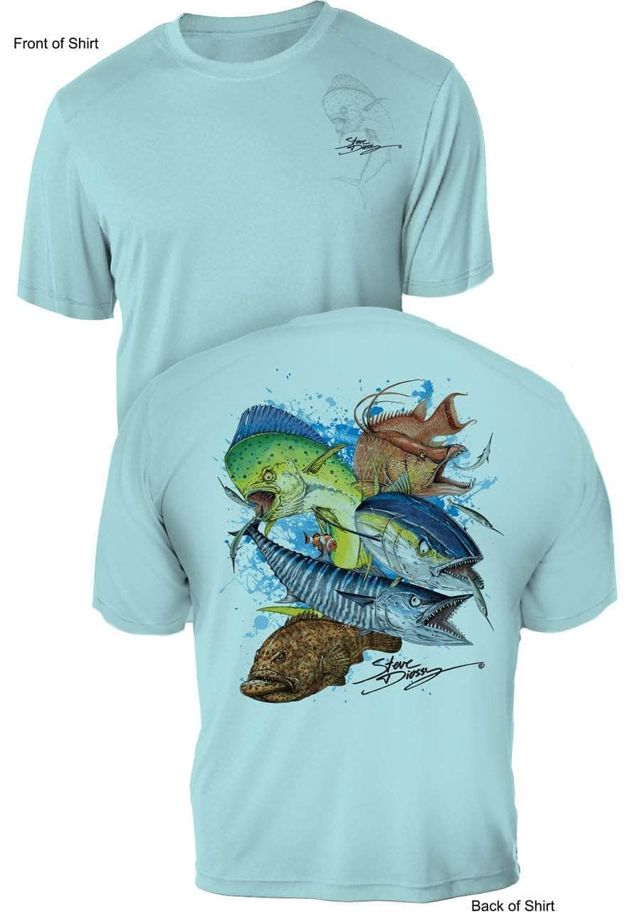 Grand Slam- UV Sun Protection Shirt - 100% Polyester - Short Sleeve UPF 50